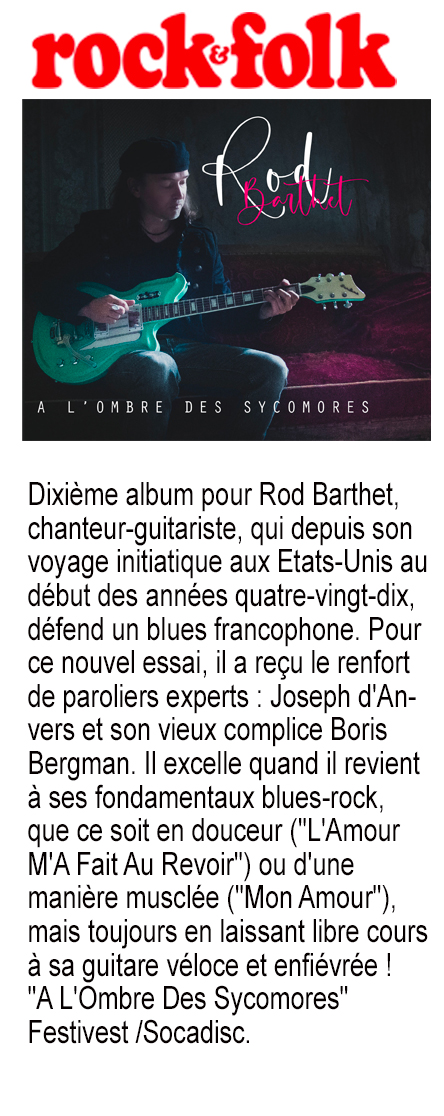 Rod Barthet Press Rock & folk Chronique A l'ombre des sycomores